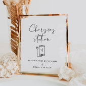STELLA Charging Station Wedding Sign Poster