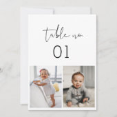 STELLA Childhood Fotos Tischnummer Card 12x18 (Vorderseite)