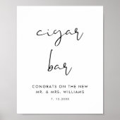 STELLA Cigar Bar Wedding Sign Poster (Vorne)