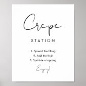 STELLA Crepe Station, Crepe Bar Sign Poster (Vorne)