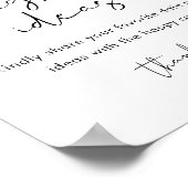 STELLA Date Night Ideas signieren Brautparty Poster (Ecke)