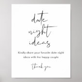 STELLA Date Night Ideas signieren Brautparty Poster (Vorne)