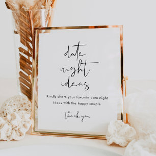 STELLA Date Night Ideas signieren Brautparty Poster