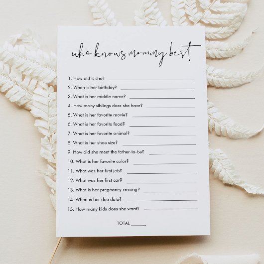 STELLA, die Mama Best Baby Shower Game kennt Einladung