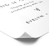 STELLA Donut Wedding Sign Donut Mind, wenn ich tue Poster (Ecke)