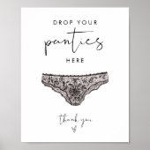 STELLA Drop Your Panties Bachelorette Game Sign Poster (Vorne)