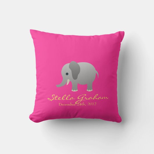 Stella Elephant Rosa Kissen (Vorderseite)