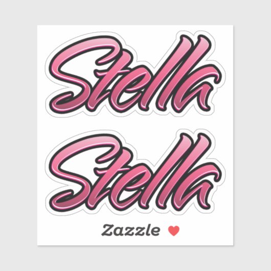 Stella faded pink Aufkleber Sticker Stickerset (Blatt)