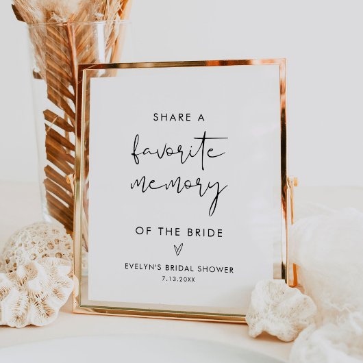 STELLA Favorite Memory Brautparty-Zeichen Poster