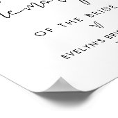 STELLA Favorite Memory Brautparty-Zeichen Poster (Ecke)