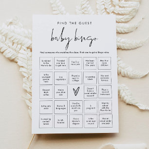 STELLA Finden Sie die Baby Bingo Game Card Einladung