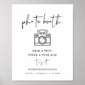 STELLA Foto Booth Wedding Sign Poster (Vorne)