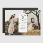 STELLA Foto Moderne Hochzeit retten Datum Magneteinladung (Vorne/Hinten)