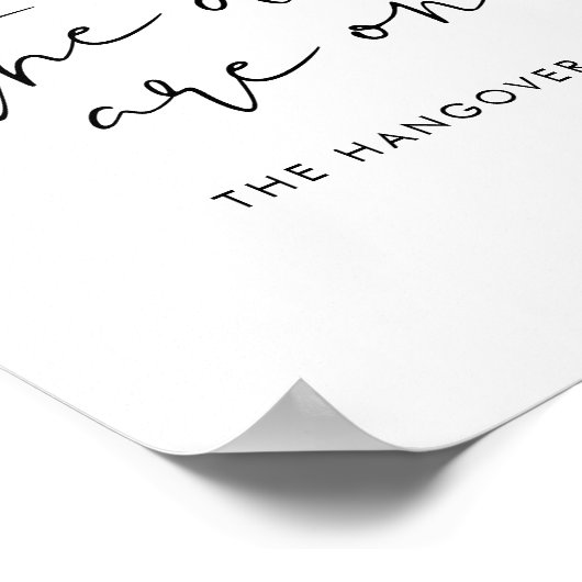 STELLA Funny Open Bar Sign, Drinks sind auf uns Poster (Ecke)