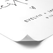 STELLA Gästebuchsignatur Minimalistischer Hochzeit Poster (Ecke)