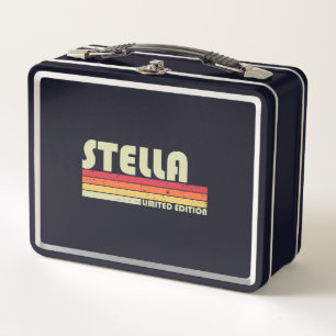 STELLA Geschenkname Personalisiert Retro Vintage 8 Metall Brotdose
