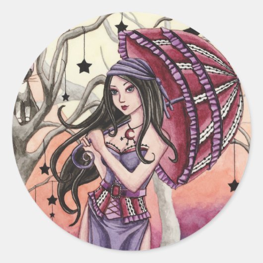 Stella - Hexensticker Runder Aufkleber (Vorderseite)