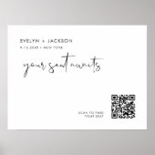 STELLA Hochzeitsstichtabelle QR Code-Zeichen Poster (Vorne)