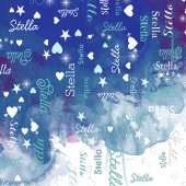 Stella individuelle Name voller Herz und Sterne bl Tasse