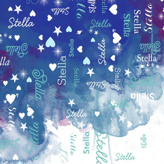 Stella individuelle Name voller Herz und Sterne bl Tasse