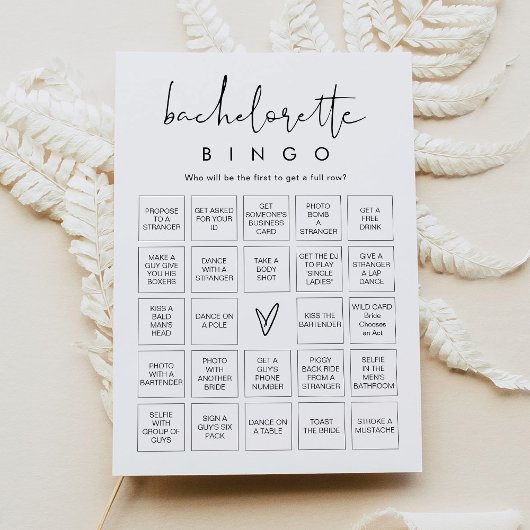 STELLA Junggeselinnen-Abschied Bingo Game Card Einladung