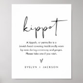 STELLA Kippot Kippah Yarmulke Wedding Sign Poster (Vorne)