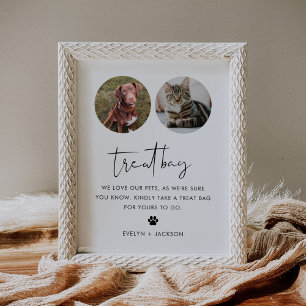 STELLA Leckerei Bag, Dog Biscuit Bar Wedding Sign Poster