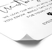 STELLA Leckerei Bag, Dog Biscuit Bar Wedding Sign Poster (Ecke)