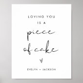 STELLA Liebe beim ersten Bite Wedding Dessert Sign Poster (Vorne)