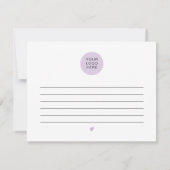 STELLA Lila Party Ballon Business Vielen Dank Inv Einladung (Rückseite)