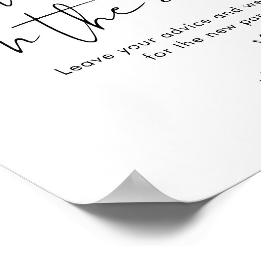 STELLA-Meldung in einem Flasche Baby Duschzeichen Poster (Ecke)