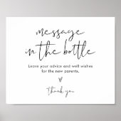 STELLA-Meldung in einem Flasche Baby Duschzeichen Poster (Vorne)