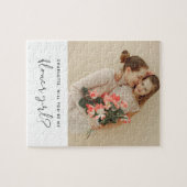 STELLA Minimal Foto Flower Girl Vorschlag Puzzle (Horizontal)