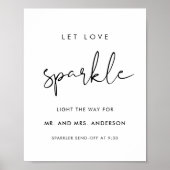 STELLA Minimalist Wedding Sparkler Send Off Sign Poster (Vorne)