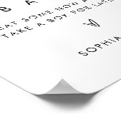 STELLA Minimalistisch Cookie Bar Gastgeschenk Hoch Poster (Ecke)