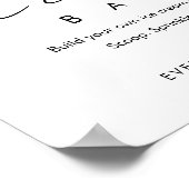 STELLA Minimalistisch Sundae Ice Creme Bar Sign Poster (Ecke)