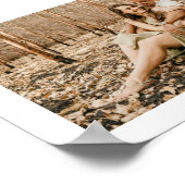 STELLA Minimalistische Hochzeit Foto Tischnummer S Poster (Ecke)