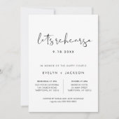 STELLA Minimalistische Probe Abendessen Einladung (Vorderseite)