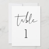 STELLA Minimalistische Tischnummer 12x18 Card (Rückseite)