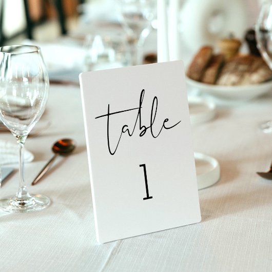 STELLA Minimalistische Tischnummer 3.5x5 Karte