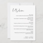 STELLA Minimalistische Wedding Menu 12x18 (Vorderseite)