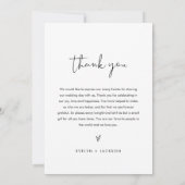 STELLA Minimalistische Wedding Menu 12x18 (Rückseite)