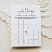 STELLA Minimalistisches Brautparty Bingo Game Einladung