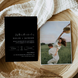 STELLA Minimalistisches Foto Hochzeit Einladung
