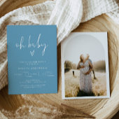 STELLA Minimalistisches Foto Oh Babydusche Einladu Einladung