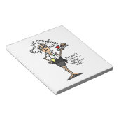 Stella mit Haltungs-Spaß Notizblock (angewinkelt)