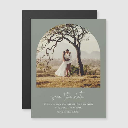 STELLA Modern Arch Foto speichern Datum Magnet Sag (Vorne/Hinten)