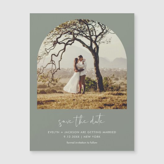 STELLA Modern Arch Foto speichern Datum Magnet Sag (Vorderseite)