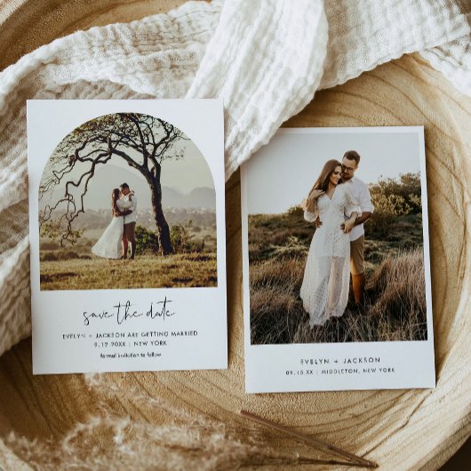 STELLA Modern Edgy Arch Foto Save the Date Einladung