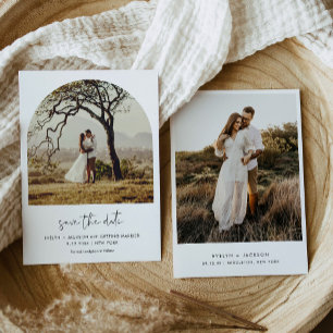 STELLA Modern Edgy Arch Foto Save the Date Einladung